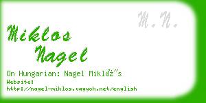miklos nagel business card